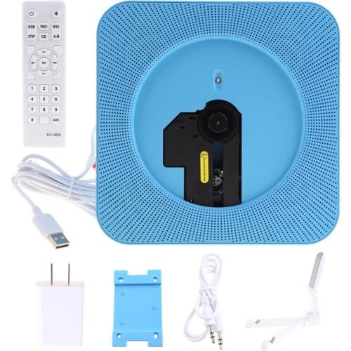 Bluetooth Player Portable Wall Mountable Music Player Home Audio Player With Remote Control FM Radio Headphone Jack AUX