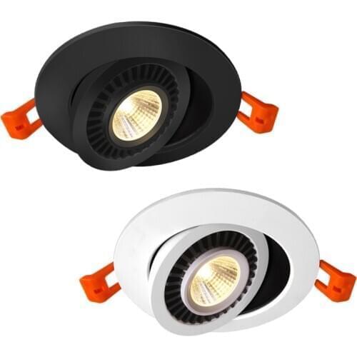 Rotatable Angle LED Recessed Downlight 5W 7W 10W 12W 18W 20W LED Ceiling Spot Light 3000K/4000K/6000K Black/White Housing Light