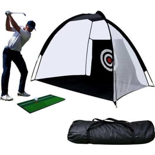 Professional Portable Folding Golf Putting Swing Training Cages Mats Net Tee Outdoor Indoor Golf Club Target Tent Trainer Aids