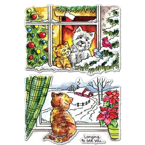 Window Views Animals Transparent Clear Stamps Silicone Seals 2020 New Stamp for DIY Scrapbooking Paper Crafts Cards Making