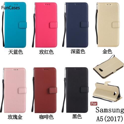 Colorful Wallet Phone Case sFor Hoesje Samsung A5 2017 Soft Silicone Back Cover Estuche Wallet Phone Case Samsung Galaxy A520