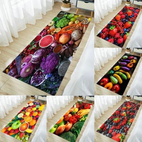 Colorful Fruits Pattern Door Mat Kitchen Non-slip Floor Mats Bathroom Area Rug Bedroom Carpet Room Decor Outdoor Rug