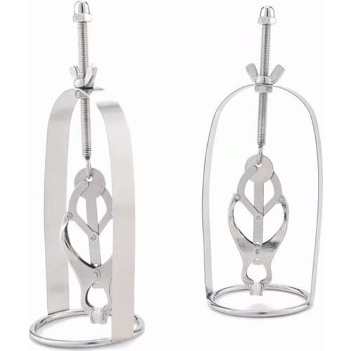 Adjustable Metal Nipple Clips Breast Massage BDSM Bondage Nipple Stimulator Torture Play Clamps Sex Toys For Women Couples