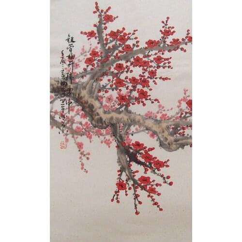 Traditional Japanese Artwork Cherry Blossoms Art Film Print Silk Poster Home Wall Decor 24x36inch