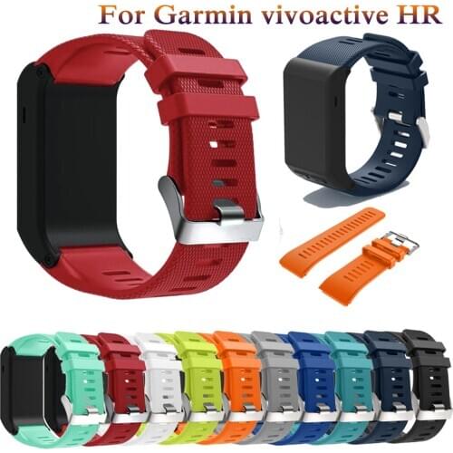 Fashion Silicone Strap For Garmin vivoactive HR Wrist Strap Bracelet Strap Band For Garmin vivoactive HR Replacement Band Bangle