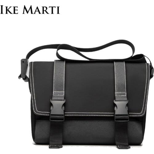 IKE MARTI Anti Theft Men Shoulder Bag 2020 New Fashion Designer Messenger Bags For Men Large Capacity Casual Sling Bag Male