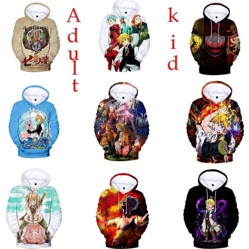 3d The Seven Deadly Sins Clothes Hoodies Men Women Sweatshirts Hot Autumn Kids Hoodie New 3d Boys Girls Pullover