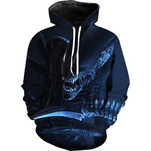 Alien Predator Hoodies Game Movie 3D Print Sweatshirt Men Women Fashion Hoodie Autumn Winter Trendy Pullover Hip Hop Hoody Coats