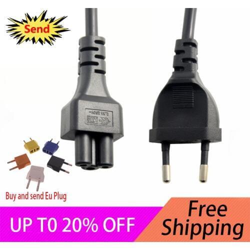 EU European Russia Germany French Power Extension Cable Cord Euro Russia To Figure 8 IEC320 C5 For Notebook Power Supply Cable