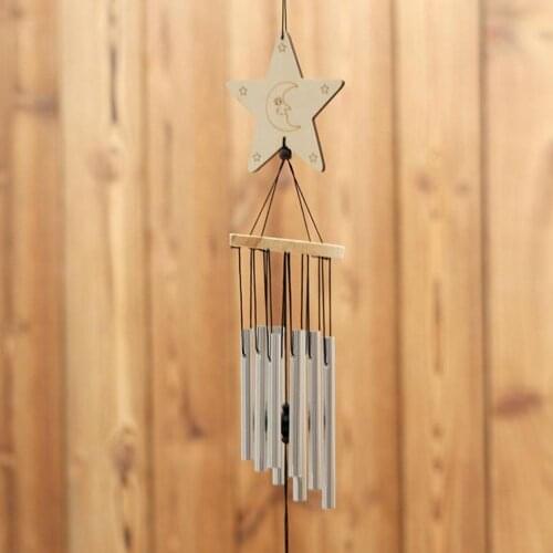 Outdoor Metal Wind Chimes Yard Gardenbell Wind Chime Window Bells Wall Hanging Decorations Home Decor Wooden Wind