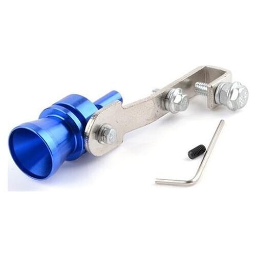 Universal Blue Car Turbo Sound Muffler Exhaust Pipe Blow Vale Simulator Whistle