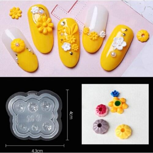 1 PC Nail Art Silicone Mold Flower Shapes More Style Nail Diy Manicure Nail Art Decorations Accessories