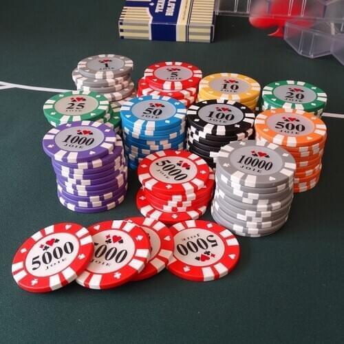 10pcs/Lot Poker Chips Texas Hold' em in 14g Heavy Clay insert iron diameter 40mm Casino Game Coin