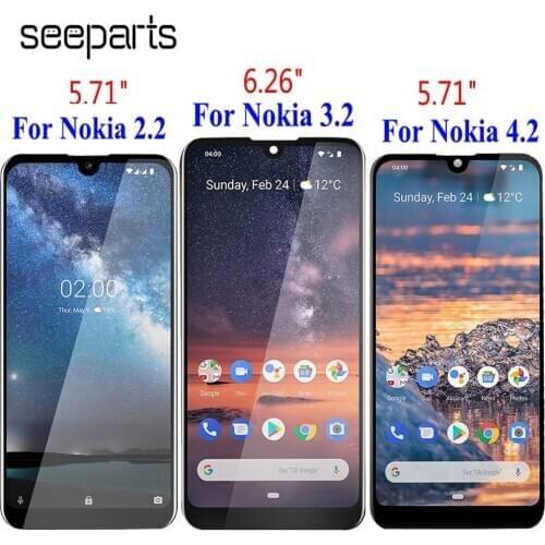 100% Tested For Nokia 4.2 LCD Display Touch Screen Digitizer Assembly For Nokia 2.2 Replacement Parts For Nokia 3.2 LCD Screen