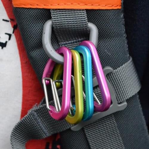 2Pcs 4cm Multifunctional Outdoor Flat Carabiner Backpack Buckle for Camping