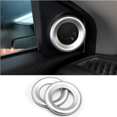 2PCS For Honda CRV CR-V 2017 Matte Chrome Front Audio Speaker Trim Car Inner Audio Ring Cover
