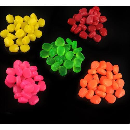 50pcs Corn Smell Soft Baits Carp Fishing Lure Silicone Soft Plastic Bait Tackle Floating Lures Accessories Fish Artificial
