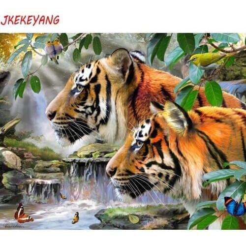5D Diy Diamond Painting Cross Stitch full Square/round Diamond Embroidery tiger picture for room Decor H2431