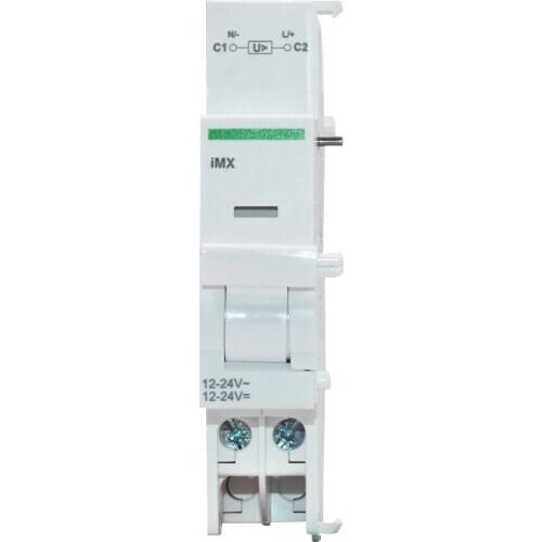 Circuit Breaker Accessories IMX Shunt Trip Unit, 12...24V AC / 12...24V DC (for IC65, IDPN, IID, RCA, Ara) DIN Rail Mounting