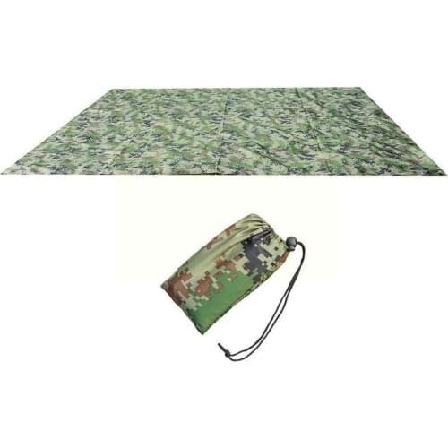 Free Storage Bag)100 X 145cm Ultralight Camping Camouflage Shelter Hunting Tent Outdoor Awning Waterproof Canopy Tarp Camp K9N0
