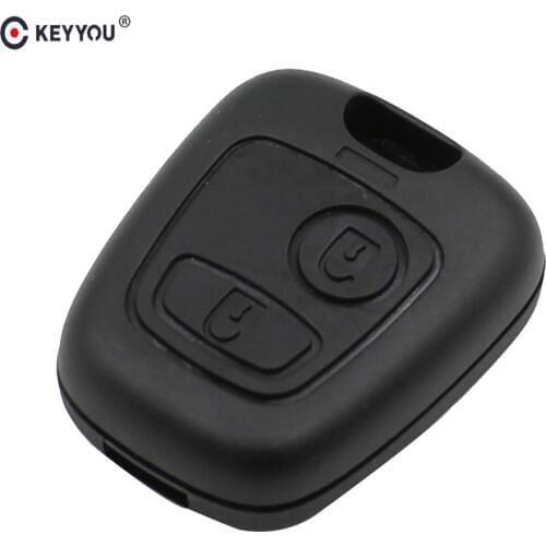 KEYYOU 2 Button Remote Key Case Shell For Peugeot 107 207 307 407 406 806 For Citroen C1 C2 C3 C4 C5 Picasso Berlingo Saxo Xsara