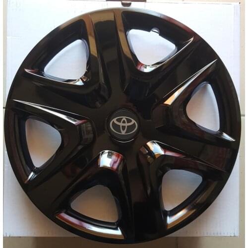 Car Wheel Rim Cover R15 inch Piano Bright Gloss Black Flexible For Toyota Yaris Auris Corolla Urban 4pcs/set With Emblem Tuning