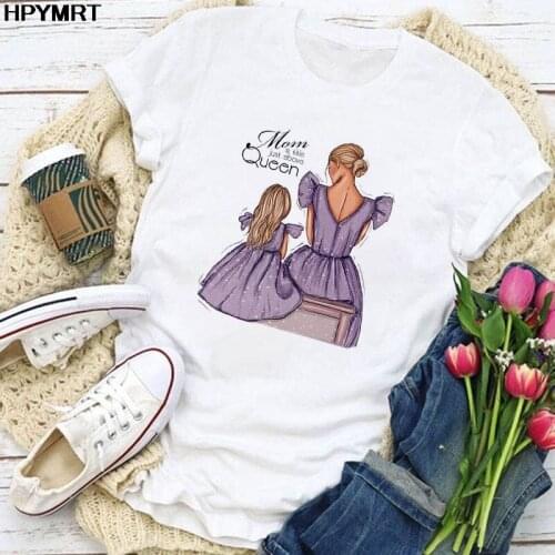 T shirts Women Mom A Title Just Above Queen Female Mother Cartoon Ladies T-shirt Womens Short Sleeve Graphic Top Tshirt Clothes