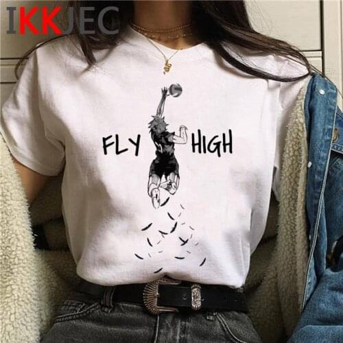 Haikyuu clothes women japanese aesthetic kawaii graphic tees women casual t-shirt graphic tees women white t shirt