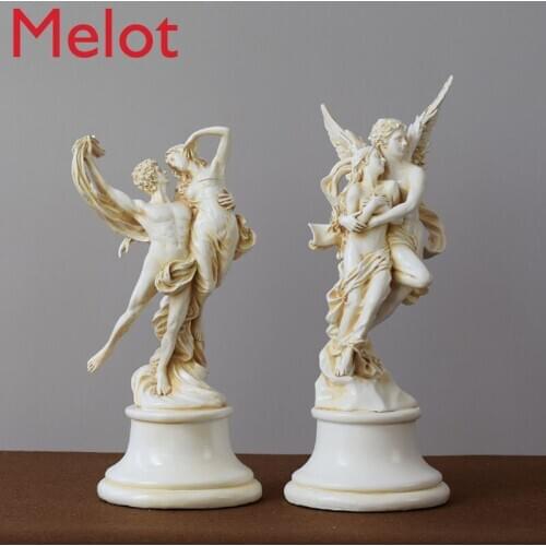 Creative Greek Mythology God Love Wings Angel Creative Sculpture European Decoration Living Room Bookcase Sculpture Ornaments
