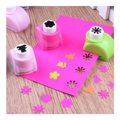 Mini Scrapbook Punches Handmade Cutter Card Craft Calico Printing Flower Paper Craft Punch Hole Puncher Shape DIY Tool
