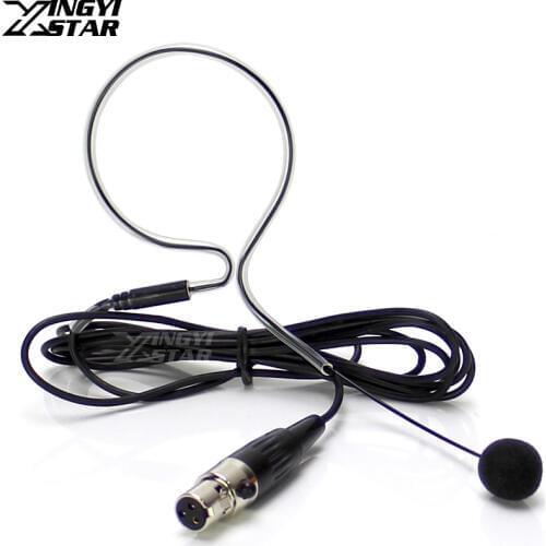 Mini XLR 3 Pin TA3F Single Earhook Mic Headset Microphone For SAMSON Synth 7 UB7 UR7 PXD2 UT1 ST2 Wireless Bodypack Transmitter