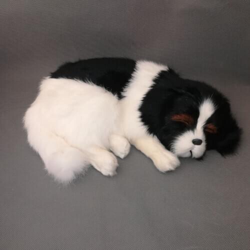 Simulation cute sleeping dog 35x25x9cm model polyethylene&furs dog model home decoration props ,model gift d496