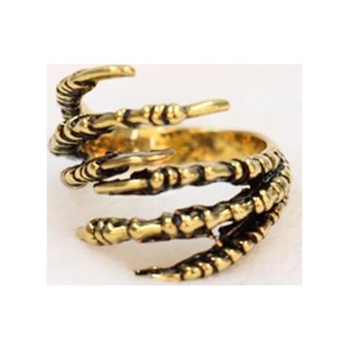 Fashion exaggerated dragon claw ring Punk gothic ring