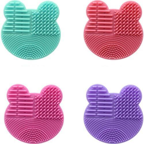 Cute Bear Shape Makeup Brush Cleaning Box Eye Shadow Blush Powder Sponge Dry Tool Makeup brushes cleaner Remover Wash Clean Kits