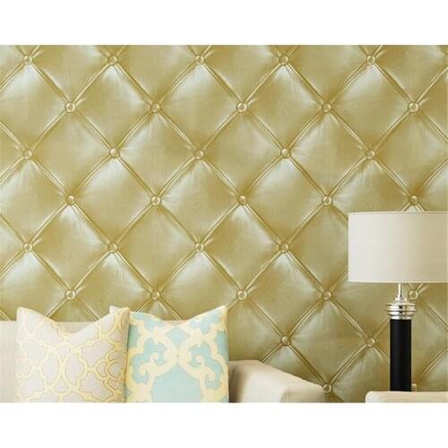 Beibehang Wall wallpaper 3d European luxury simulation leather photo wallpaper soft pack wallpaper bedroom papel de parede 3d