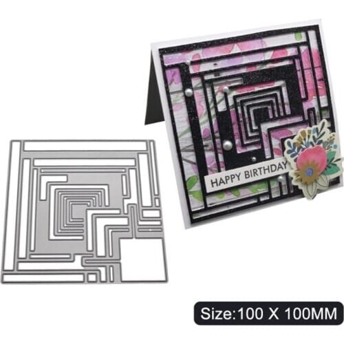 Irregular Square Metal Cutting Dies Stencil Scrapbooking DIY Album Stamp Paper