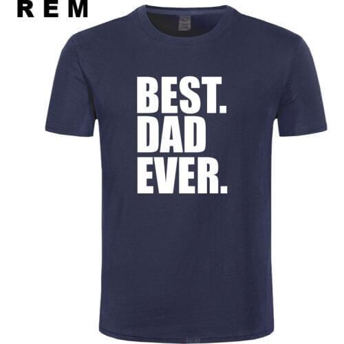 New Fathers Day Gift Best Dad Ever Printed Mens T-Shirt T Shirt For Men Short Sleeve O Neck Cotton Casual Top Tee
