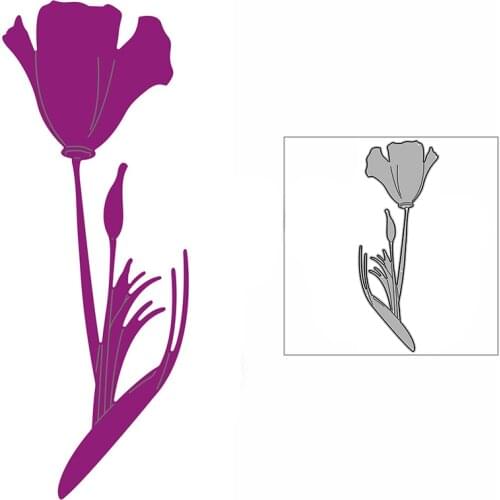 New Dried Flowers Tulip Craft Embossing Mold 2021 Metal Cutting Dies for DIY Decorative Scrapbooking Album Card Making No Stamps