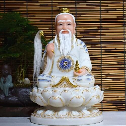 Wholesale Buddhism Taoism figure Asia HOME SHOP Prosperity family Protection TAI SHANG LAO JUN BUDDHA God jade FENG SHUI statue
