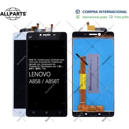 100% TESTED 5.0'' 1280x720 Display For Lenovo A858 A858T LCD Touch Screen Digitizer Replacement Parts
