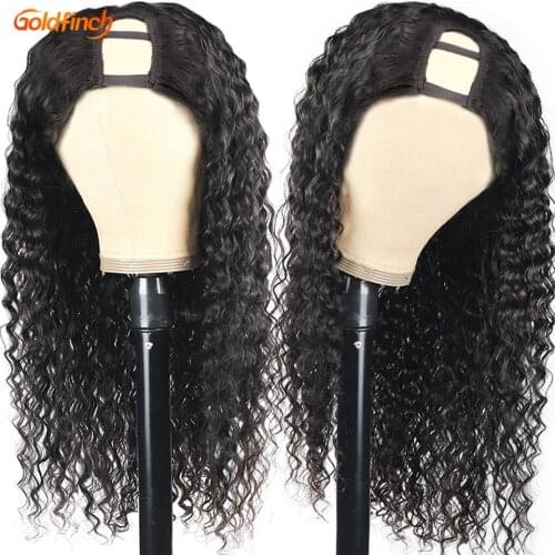 Deep Wave U Part Wig Human Hair With Clips 30 Inch Deep Wave Wig Malaysian Remy Hair UPart Human Hair Wigs For Black Women