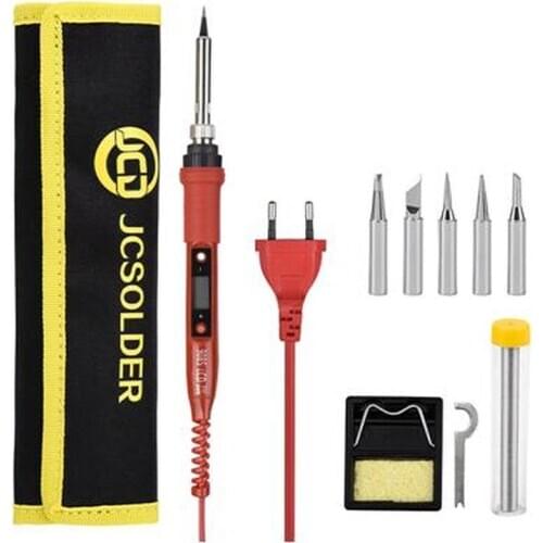 New 80W Electric Soldering Iron Adjustable Temperature 220V Digital LCD Solder Iron Kits with Soldering Tips Welding Repair tool