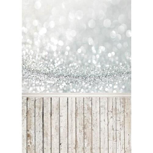 Silver Glitter Bokeh Photo Backdrop Computer Printed Background for Lovers Shimmer and Shine Party Photoshoot Photography Props