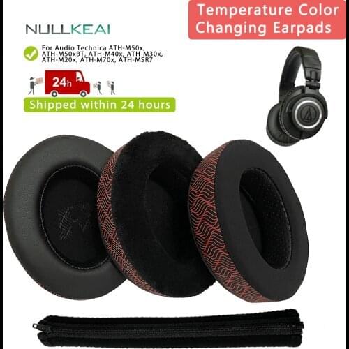 NULLKEAI Replacement Earpads Headband For Audio Technica ATH-M50x, ATH-M50xBT, ATH-M40x, ATH-M30x, ATH-M20x, ATH-M70x, ATH-MSR7