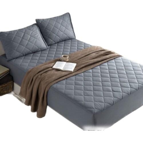 Thicken Quilted Mattress Cover King Queen Quilted Bed Fitted Bed Sheet Anti-Bacteria Mattress Topper Air-Permeable Bed Pad SET