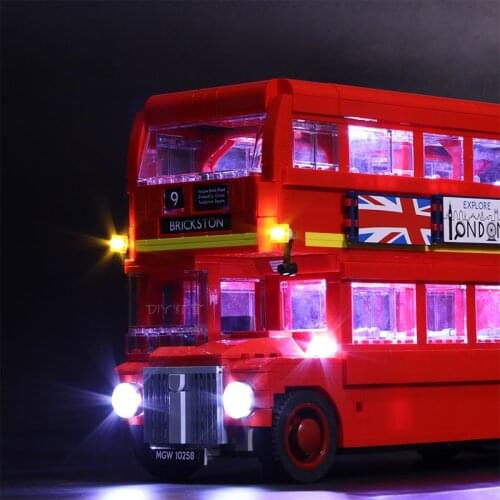 Led Light kit For 10258 City Cars series 10258 London Bus Building Block,for children' toys(only Light set,no blocks)