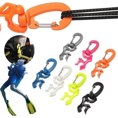 1PC Colorful PVC Plastic Regulator Double BCD Respiratory Regulator Clamp Scuba Diving Buckle Hose Holder Clip Snorkeling Parts