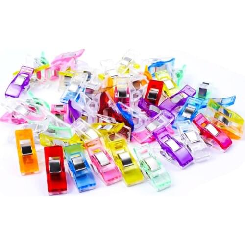 10/20/50PCS Sewing Clips Plastic Clamps Quilting Crafting Crocheting Knitting Safety Clips Assorted Colors Binding Clips Paper