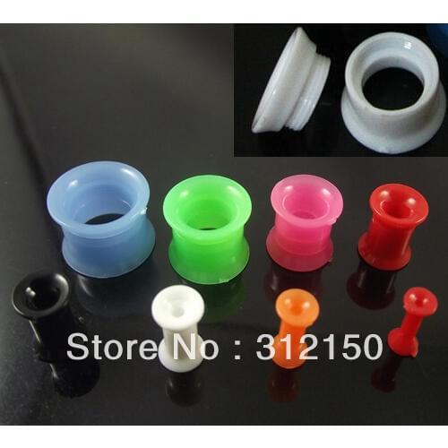 160pcs Free Shipping 8 Size Ear Expander Acrylic Double Flare Internally Thread Ear Flesh Tunnels Ear Piercing Body Jewelry