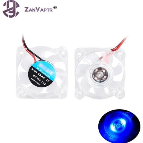 3D Printer 2510 3010 4010 Cooling Fan LED Light Cooler Fan Luminous Hydraulic Bearing Fan Mini 12V/24V Radiator For V6 Hotend